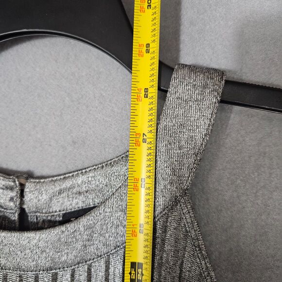 New Torrid 1X Silver Metallic Godess Tank Pleated Swing Halter Tank Size 1 - Picture 4 of 6